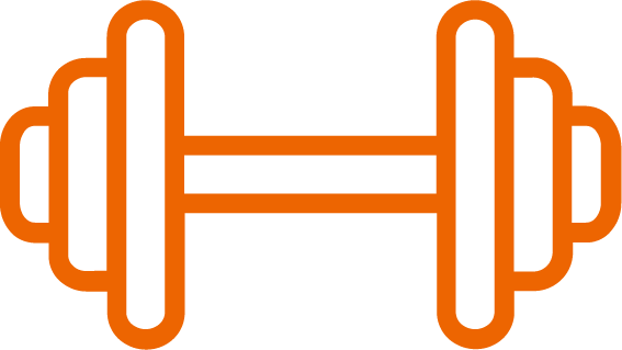 Hantel Icon in orange
